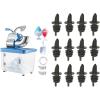 imageVEVOR 110V Commercial Ice Crusher 440LBSH ETL Approved 300W Electric Snow Cone Machine with Dual Blades ampamp Tablecraft Free Flow Pourers Black 12PackBlue