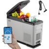 imageVEVOR 12 Volt Car Refrigerator with Ice Maker 35Liter37qt Electric Cooler Car Freezer 468 Adjustable Temperature Car Refrigerator with Casters for Camping Travel Outdoor Home16QT15L