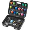 imageVEVOR 28 pcs Universal Radiator Pressure Tester Kit Coolant Pressure Tester Kit with Manual Pump and ColorCoded Test Caps Coolant Vacuum Refill kit for Cars Motorcycles Trucks Cooling System28pcs