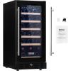 imageVEVOR 32Bottle Wine Cooler Dual Zone ampamp Dual Temperature Wine Fridge Freestanding Refrigerator with Digital Control Tempered Glass Door with UV Protection Red ampamp White Wine Storage for Home Bar30 Bottles