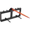 imageVEVOR 39quot Hay Spear Bale Spears 1600lbs Loading Capacity Skid Steer Loader Tractor Bucket Attachment with 2pcs 175quot Stabilizer Spears and 60quot Chain Quick Attach Spike ForksSquare type