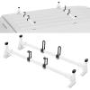 imageVEVOR 54quot Van Roof Ladder Racks 600 lbs Capacity HeavyDuty Steel Roof Racks for Van Drilling Racks with Straps Fit for Ford Transit 150 250 350 20152022 2 BarsWhite