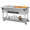 imageVEVOR 5Pan Commercial Food Warmer 5 x 206QT Electric Steam Table 3750W Professional Buffet Catering Food Warmer with Acrylic Sneeze Guard Food Grade Stainless Steel Server for Party Restaurant4 Pans
