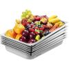 imageVEVOR 6 Pack Hotel Pans Full Size 6Inch Stainless Steel Steam Table PansAntiJam Catering Trays for Steam Tables for Home Party Restaurant Hotel Buffet25 Deep 6 PackThickened
