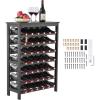 imageVEVOR 8Tier 72 Bottles Stackable Modular Wine Rack Freestanding Wines Holder Display Shelf Solid Bamboo Wood Storage Racks WobbleFree Shelves for Kitchens Dining Rooms Cellars Natural ColorBlack