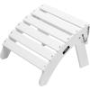 imageVEVOR Adirondack Ottoman 187L x 197W x 13H Inch HDPE Plastic Folding Adirondack Ottoman WeatherResistant Foot Rest for Adirondack Chair Widely Used for Outside Porch Pool Lawn Backyard BlackWhite