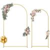 imageVEVOR Arch Backdrop Stand 6Ft 5Ft ampamp 4Ft Set of 3 Balloon Metal Arch Stand for Ceremony Gold Wedding Arch Backdrop Stand Fit for Birthday Party Baby Shower Graduations Holiday72ft 6ft