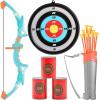 imageVEVOR Bow and Arrow Set for Kids 2 Pack LED Light Up Archery Set with 20 Suction Cup Arrows Indoor Outdoor Toy for Boys Girls Age 48 812 with Standing Target ampamp 2 Guns Ideal Gift for Kids1 Pack with Standing Target