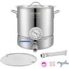 imageVEVOR Brew Kettle 16 Gal Brewing Pot Stainless Steel Brew Kettle Pot for Beer Brewing with FilterampampFilter Tray Tri Ply Bottom for Beer20 Quarts