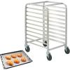 imageVEVOR Bun Pan Rack 20Tier Commercial Bakery Racks with Brake Wheels Aluminum Racking Trolley Storage for Half ampamp Full Sheet Speed Rack For Kitchen Home Bread Baking Equipment 26quotL x 204quotW x 70quotH10Tier