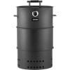 imageVEVOR Charcoal Smoker Grill 185quot Barrel Charcoal BBQ Smoker Coated Steel Outdoor Barbecue Grill with 2 Grilling Grates 1 Hanging Rod 6 Hooks ampamp Thermometer Ideal for Party Backyard Patio Cooking