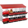 imageVEVOR Chicken Nest Box 8Compartment 30 to 45 in Stable ampamp CorrosionResistant Metal Nesting Boxes with Inclined Nesting Boxes Bottom Holes ampamp Resting Platform Fit for Different Chicken Breeds519L x 206W x 311H