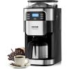 imageVEVOR Coffee Maker with Grinder 8 Cup Coffee Machine Grind and Brew Coffee Maker with 3 Brew Strength Control 24Hour Timer for Auto Brew for Home Office Restaurant8 CUPA