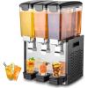 imageVEVOR Commercial Beverage Dispenser 2 Tanks 10 L  106 QT Per Tank Juice Dispenser 270W Stainless Steel Ice Tea Drink Machine with 45F54F Cooling Temperature for Cold Drink Restaurant Bar Party10L3
