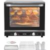 imageVEVOR Commercial Convection Oven 47L43Qt HalfSize Conventional Oven Countertop 1600W 4Tier Toaster wFront Glass Door Electric Baking Oven wTrays Wire Racks Clip Gloves 120V4Tier 66L 2800W