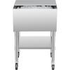 imageVEVOR Commercial Ice Bin Underbar Ice Bin Stainless Steel Ice Chest with Sliding Lid Bottle Holders Adjustable Bullet Feet Cooler Cart Cocktail Unit for Bar Restaurant Pub24 x 191 x 368 inch