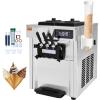 imageVEVOR Commercial Ice Cream Machine 1828 LH Yield 1850W 3Flavor Countertop Soft Serve Ice Cream Maker 2 x 55L Stainless Steel Cylinder LED Panel Auto Clean Precooling for Restaurant BarsNew Countertop 3 Flavors Flagship Model