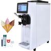 imageVEVOR Commercial Ice Cream Machine 21 QTH Yield 1800W 3Flavor Countertop Soft Serve Ice Cream Maker 2 x 4L Hopper 2 x 18L Cylinder LCD Panel Auto Clean Precooling for Restaurant Snack BarWhite