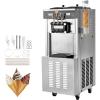 imageVEVOR Commercial Ice Cream Machine 3444 LH Yield 3400W 3Flavor Freestanding Soft Serve Ice Cream Maker 2 x 9L Stainless Steel Hopper LED Panel Allows Single Cylinder Use Overnight Refrigeration