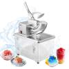 imageVEVOR Commercial Ice Crusher 661LBSH 350W Electric Snow Cone Machine with 4 Blades 2000RPM Stainless Steel Shaved Ice Machine with 11 Gal CrushedIce Box for Family Restaurants Bars BlueSilver