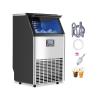 imageVEVOR Commercial Ice Maker Machine with 2 Water Inlets 100lbs24H Ice Maker with 33lbs Storage Bin 45 Ice Cubes in 15 Mins LED Digital Display Freestanding ampamp SelfCleaning for Bar Office RestaurantBlack