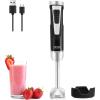 imageVEVOR Commercial Immersion Blender 500 Watt 20Inch Heavy Duty Hand Mixer Variable Speed Mixer with 304 Stainless Steel Blade MultiPurpose Portable Mixer for Soup Smoothie Puree Baby Food200Watt 8Variable