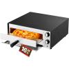 imageVEVOR Commercial Pizza Oven Countertop 14quot Double Deck Layer Stainless Steel Electric Pizza Oven with Stone and Handle Multipurpose Indoor Pizza Maker for Restaurant Home Pretzels Baked16Inch Single Layer