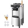 imageVEVOR Commercial Soft Ice Cream Machine 2200W Serve Yogurt Maker 3 Flavors Ice Cream Maker 53 to 74 Gallons per Hour Auto Clean LCD Panel for Restaurants Snack Bars Stainless SteelVertical 3 Flavors Basic Model
