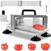 imageVEVOR Commercial Tomato Slicer 316 inch Tomato Cutter Slicer Stainless Steel Heavy Duty Tomato Slicer Machine Manual Tomato Slicer with Nonslip Feet for Cutting Tomatoes Cucumbers Bananas1438316