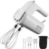 imageVEVOR Cordless Electric Hand Mixer100W Continuously Variable Electric Handheld Mixer with Turbo Boost Beaters Dough Hooks Storage Bag Baking Supplies for Whipping Mixing Egg Cookie Cake Cream5SpeedLCD