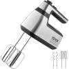 imageVEVOR Cordless Electric Hand Mixer100W Continuously Variable Electric Handheld Mixer with Turbo Boost Beaters Dough Hooks Storage Bag Baking Supplies for Whipping Mixing Egg Cookie Cake CreamCordlessContinuously Variable Speed