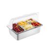 imageVEVOR Countertop Food Serving Display Container 5 Pan Stainless Steel Food Serving Tray Buffet Condiment Dispenser Display Rack with Clear Lid ampamp 3 Freezer Boxes for Restaurant Hotel Kitchen Party13 Pan 38 L 16 Pan 16 L