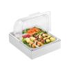 imageVEVOR Countertop Food Serving Display Container 5 Pan Stainless Steel Food Serving Tray Buffet Condiment Dispenser Display Rack with Clear Lid ampamp 3 Freezer Boxes for Restaurant Hotel Kitchen Party136 x 109 x 97 in
