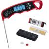 imageVEVOR Digital Grill Thermometer 1F HighPrecision Thermometer for Grill and Cooking 58572F Measuring Range IP65 Waterproof 3s Measure 180 Foldable Probe with Backlight ampamp Back Magnetic