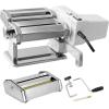 imageVEVOR Electric Pasta Maker Machine 9 Adjustable Thickness Settings Noodles Maker Stainless Steel Noodle Rollers and Cutter Pasta Making Kitchen Tool Kit Perfect for Spaghetti Fettuccini LasagnaElectric Pasta Maker