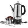imageVEVOR Electric Percolator Coffee Pot 12Cup 304 Stainless Steel Coffee Percolator 1000W Automatic KeepWarm ampamp Split Power Base