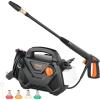 imageVEVOR Electric Pressure Washer 2150PSI 185GPM Foam Cannon HighPressure with 5 Different Nozzle 20ft Hose35ft Cord Lightweight Washer Portable Cleans CarsFencesPatiosFurnitureFloorWindow