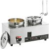 imageVEVOR Electric Soup Warmer Two 634QT Pots ampamp Three 13 Pans Stainless Steel Commercial Food Warmer with 86185F Adjustable Temp 1500W Bain Marie Soup Station for Restaurant Buffet27L Pots