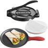 imageVEVOR Electric Tortilla Maker Automatic Corn Tortilla Making Machine with NonStick Coating and Two Molds4 in  6 in Electric Chapatti Machine Suitable for Produce Sopes Roti Pita Tortilla Pizza169 x 104 x 17 inch