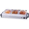 imageVEVOR Electric Warming Tray Food Warming Trays for Buffet Warming Trays with Temp Control Portable Stainless Steel 75 Quart Chafing Dish Set ETL