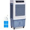 imageVEVOR Evaporative Air Cooler 3100 CFM with 9 Gallon Water Tank Swamp Cooler Portable Cooling Fan with Remote Control 12H Timer 4 Ice Boxes Quiet Operation 3 Wind Speeds for Outdoor Indoor Use3100 CFM