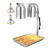 imageVEVOR Food Heat Lamp 500W Bulbs Commercial Food Warmer Light Electric Stainless Steel French Fry Heating Lamp FreeStanding Catering Food Warming Equipment for Kitchen Buffet Restaurant Silver