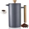 imageVEVOR French Press Coffee Maker 51 Ounce 15 Liter Stainless Steel Coffee Press Tea Maker with Filter Large Double Wall Insulated French Presses Cold Brew for Camping Travel Home Kitchen Silver34 oz
