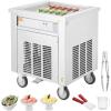 imageVEVOR Fried Ice Cream Roll Machine 2Pcs 138quot x 138quot Square StirFried Ice Cream Pans Stainless Steel Commercial Rolled Ice Cream Maker with Compressor and 4 Scrapers for Ice Cream Frozen Yogurt960Wsingle pan