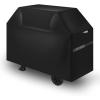 imageVEVOR Grill Cover 66 inch BBQ Covers for Outdoor Grills Waterproof Fade Resistant Weather Resistant Heavy Duty 600D Polyester Easy OnOff with Secure Buckles Black48inch