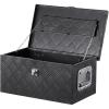 imageVEVOR Heavy Duty Aluminum Truck Bed Tool Box Diamond Plate Tool Box with Side Handle and Lock Keys Storage Tool Box Chest Box Organizer for Pickup Truck Bed RV Trailer 30quotx13quotx96quot SilverBlack