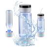 imageVEVOR Hydrogen Water Pitcher 400 ml Hydrogen Water Cup Portable Hydrogen Generator SPE Technology Hydrogen Water Generator with Wireless Charging Base Hydrogen Rich Water Bottle Glass Health Cup380mlup to 2000 ppb