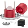 imageVEVOR Ice Ball Press Kit Aviation Aluminum Ice Press with Ice Block Mold Large Mat Tong Drip Tray One Glass Round Ice Ball Maker 24quot60 mm Ice Sphere for Whiskey Cocktail on Party ampamp HolidayRed