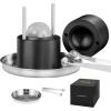 imageVEVOR Ice Ball Press Kit Aviation Aluminum Ice Press with Ice Block Mold Large Mat Tong Drip Tray One Glass Round Ice Ball Maker 24quot60 mm Ice Sphere for Whiskey Cocktail on Party ampamp HolidayBlack
