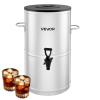 imageVEVOR Ice Tea Dispenser 4 Gal15L 304 Stainless Steel Beverage Dispenser with Spigot ampamp Handle Suitable for Hot and Cold Drinks for Iced Tea Coffee Water in Cafes ampamp Restaurants